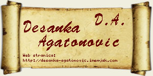 Desanka Agatonović vizit kartica